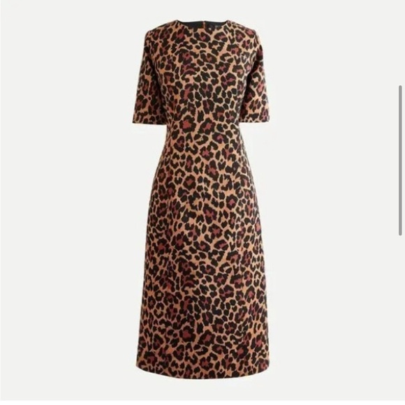 J. Crew leopard sheath dress size 8 NEW WITH TAGS - Picture 3 of 8